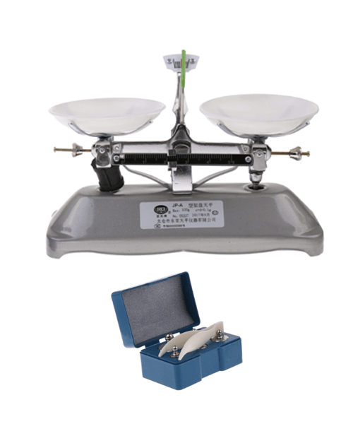 Double Pan Balance 1000gm With Weights Set - Hayat Scientific